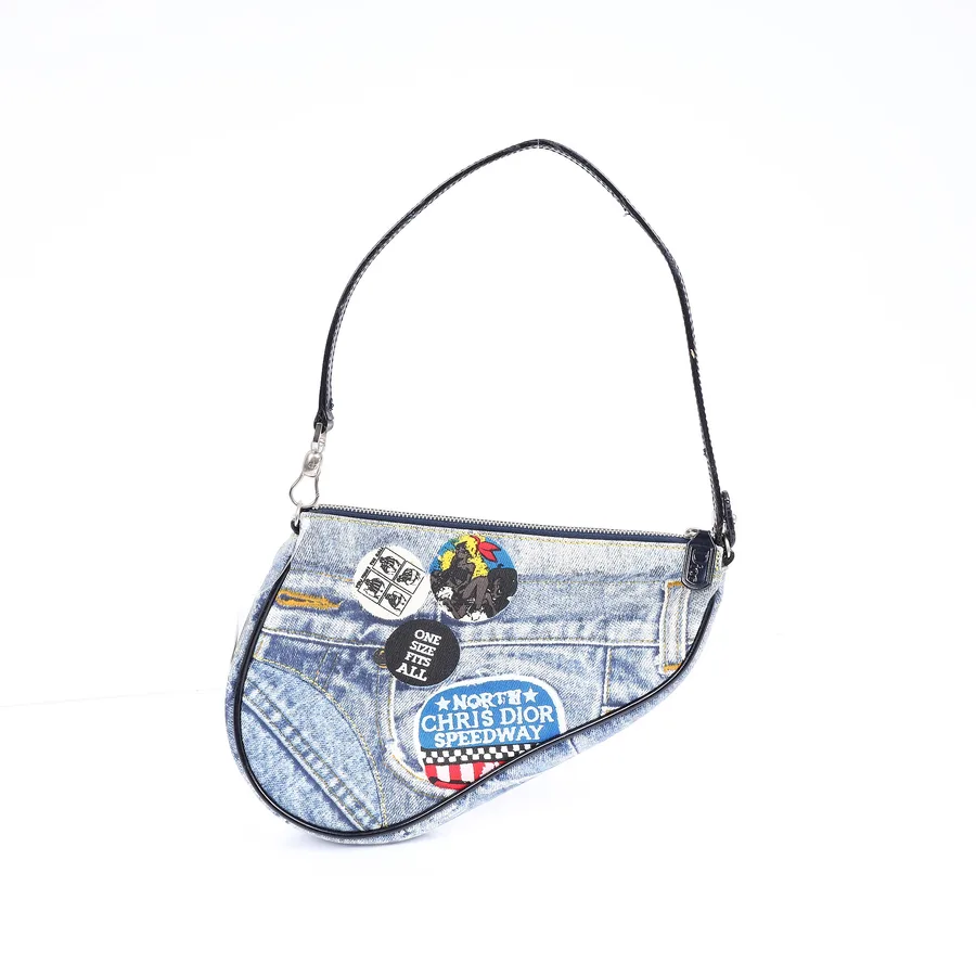 Dior Saddle Pochette · Denim